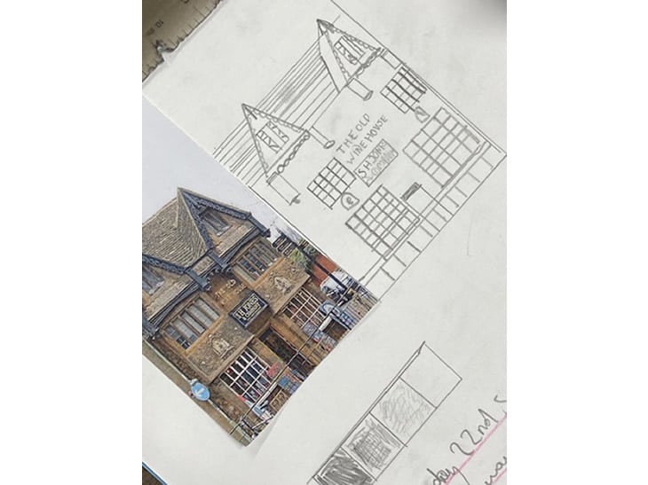 Architecture in Banbury drawing
